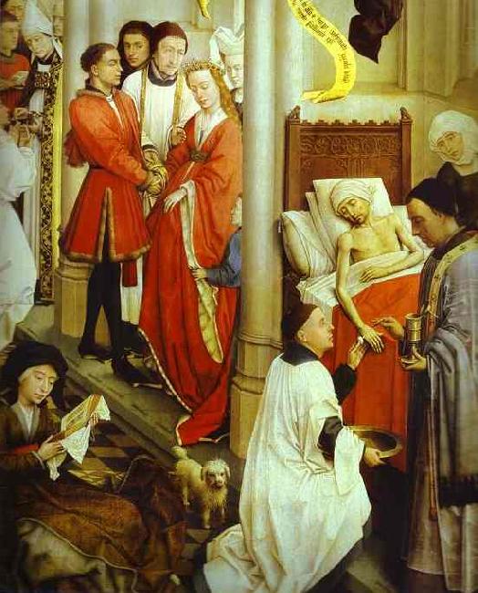 Rogier van der Weyden Altarpiece.Ordination France oil painting art